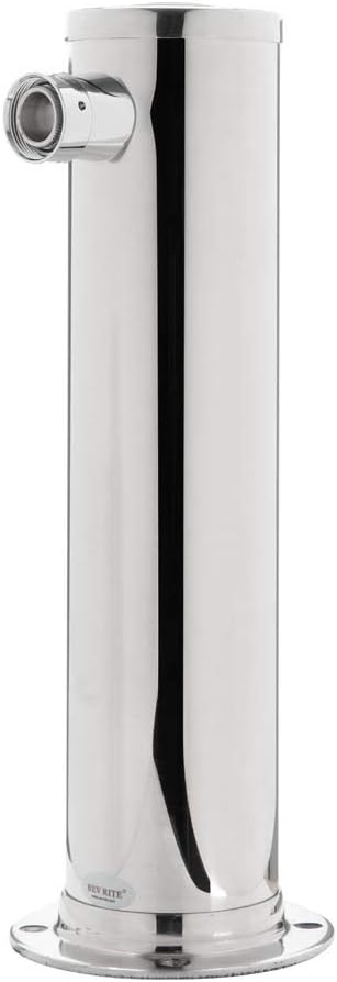 KegWorks Draft Tower - Stainless Steel Contact - 3" Column - No Faucets (Single Tap)