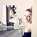 Rebel Poppy Makeup Vanity Mirror with Lights - Lighted Cosmetic Vanity Mirror with Phone Holder, 3 Colour Touch Control with Dimmable LED Bulbs, Hollywood Style Makeup Mirror, White