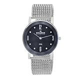 Skagen Women’s 39LSSB1 Quartz Stainless Steel Black Dial Watch, Watch Central