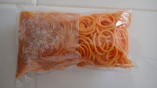 RAINBOW LOOM (formerly Twistz Bandz) REFILL BAG 600 NEON ORANGE + C CLIPS