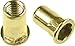 Half Hex Body Large Flange Rivet Nut - Material: Steel-Yellow Zinc, Thread Size: 5/16-18 UNC, Grip Range: .027-.150, 100 Piece Box