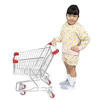 Emmzoe "The Little Shopper" Real Life Kids Mini Retail Grocery Shopping Cart Toy (Chrome Frame)