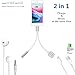 Lightning Jack Adapter Headphone for iPhone X 10 8/8Plus iPhone 7/7Plus Converter.2 in 1 Lightning Adaptor to 3.5mm Earphone Charger & Audio Accessories Cable Splitter. Compatible iOS 10.3/11 or Later