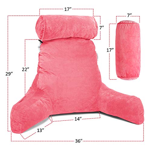 nestl Reading Pillow, Includes 1 Extra Large Bed Rest Pillow with Arms