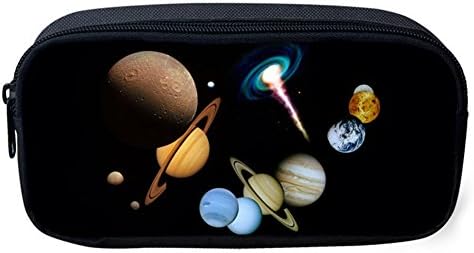 UNICEU Boy Girl Cactus Planet Universe Print Pencil Box Pen Bag School Supplies Travel Cosmetic Bags