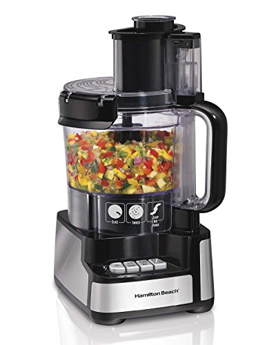 New Hamilton Beach 70725 12-Cup Stack and Snap Food Processor Powerful 450 Watt
