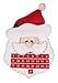 Clever Creations Christmas 24 Day Cloth Advent Calendar | Red and White Santa Claus' Face Christmas Design | Traditional Holiday Christmas Decor Theme | Perfect for Home or Office | Measures 20