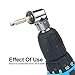 JelBo 105° Right Angle Drill Adapter, 1/4inch Hex Shank Right Angle Drills Attachment, Power Tools Accessories for Screwdriver Bits, Drive Socket Adapter by Electric Drill(Silver)