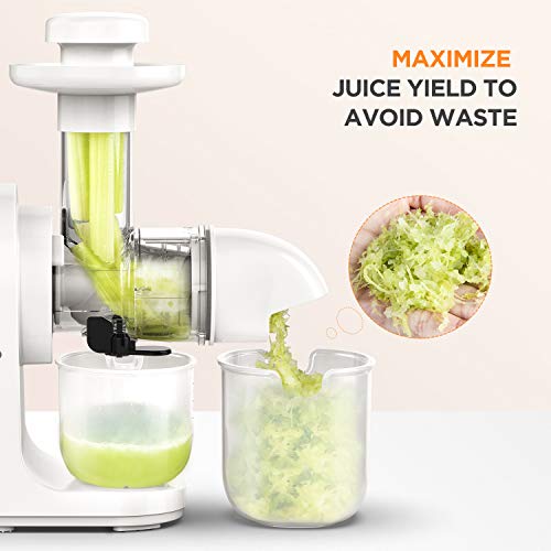 CalmDo Masticating Juicer, Slow Juicer Extractor with Ceramic Auger, Antidrip Mouth, Quiet