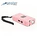 Monster Stun Gun with LED Flashlight & Disable Pin, 25 Million Volts, Rechargeable, Pink