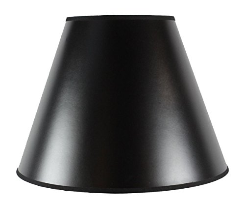 8x16x12 Bold Black with True Gold Lining Hard Back Empire Lampshade with Brass Spider fitter by Home Concept - Perfect for table lamps and some desk lamps -Medium, Black