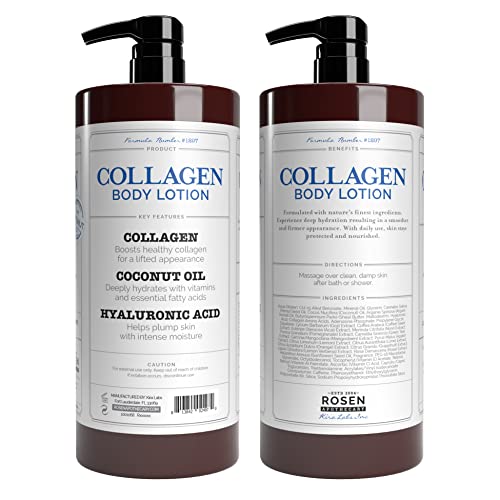 Rosen Apothecary Firming Collagen Body Lotion, Coconut Oil for Firm