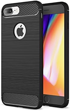 IPhone 8 Plus ,7 Plus- Slim Design Protective [Shock Absorbtion] TPU Rugged Armor Protection Textured Grip Cover Design for Apple iPhone 8 Plus,7 Plus (2017) - (Black)
