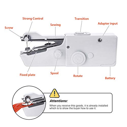 CHARMINER Handheld Sewing Machine, Quick Repairing Suitable for Denim