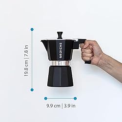 GROSCHE Charcoal Milano Stovetop Espresso Maker, 6