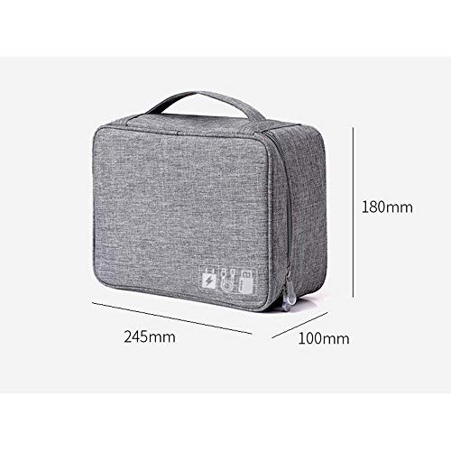 Electronic Organizer,Yudeg Electronics Accessories Travel Case USB Cable Drive Storage Bag for Portable Charger, Cables,Earphone,Mobile Phone (Grey)