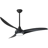 Minka-Aire F844-CL Light Wave 52 Inch Ceiling Fan with Integrated LED Light in Coal Finish
