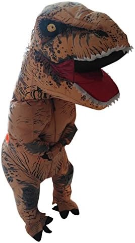 T-Rex Inflatable Dinosaur Costume - Adult One Size Fits Most (Brown)