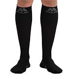 2XL Mojo Compression Socks Unisex Comfortable Knee Hi Firm Support Compression Socks 20-30 mmHg | Knee Length Sock | Medical Support Socks | Stretchable | Black