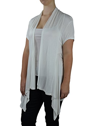 Alfa Global Women's Plus Size Ultra Soft Short Sleeve Balero White 3X