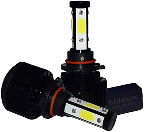 Nileux Super Bright 9005 HB3 Led Headlight Bulb Conversion Kit with COB LED Chips 8000 Lumens Pair 6500K Xenon White