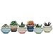SUN-E 3.2 Inch Container Planter Ceramic New Modern Style Hexagonal Laze six Color Base Serial Set Succulent Plant Pot Cactus Plant Pot Flower Pot 6 in Setthumb 1