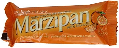 (10 PACK) - Lyme/R Chocolate Coated Marzipan Bar - Organic Orange | 40 x 24g x | 10 PACK - SUPER SAVER - SAVE MONEY