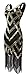 eforpretty Women's 1920s V Neck Sequined Beaded Embellishment Gatsby Flapper Dress