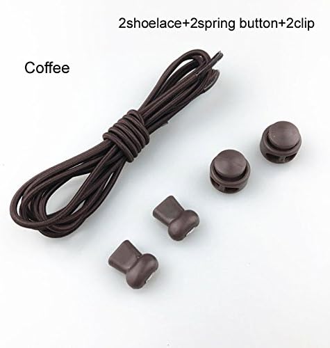 dfnbrhg A Pair of No Tie Elastic Shoelaces Durable Shoestrings Locking Shoe Laces for Sneakers Sports and Outdoor Activities