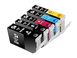 Sherman Inks and Toner Cartridges ® 5 Pack Compatible Canon CLI-8 CLI8 PGI5 PGI-5 Ink Cartridge 1 Small Black, 1 Big Black, 1 Cyan, 1 Magenta, 1 Yellow Replacement Ink for Inkjet Printers: PIXMA MP500, MP530 MFP, MP600, MP610, MP800, MP800R, MP810, MP830, MP950, PIXMA MP960, MP970, MX850, PIXUS MP600, MP770, MP790, MP800, MP810, MP830, MP900, MP950, MP960, iP4200, iP4300, iP4500, iP5200, iP5200R, iP5300, iP6600D, iP6700D PGI-5BK, CLI-8BK, CLI-8C, CLI-8M, CLI-8Y