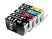Sherman Inks and Toner Cartridges ® 5 Pack Compatible Canon CLI-8 CLI8 PGI5 PGI-5 Ink Cartridge 1 Small Black, 1 Big Black, 1 Cyan, 1 Magenta, 1 Yellow Replacement Ink for Inkjet Printers: PIXMA MP500, MP530 MFP, MP600, MP610, MP800, MP800R, MP810, MP830, MP950, PIXMA MP960, MP970, MX850, PIXUS MP600, MP770, MP790, MP800, MP810, MP830, MP900, MP950, MP960, iP4200, iP4300, iP4500, iP5200, iP5200R, iP5300, iP6600D, iP6700D PGI-5BK, CLI-8BK, CLI-8C, CLI-8M, CLI-8Y