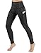 ODODOS Women's High Waisted Yoga Pants with Pocket, Workout Sports Running Athletic Pants with Pocket, Full-Length,SpaceDyeCharcoal,Small