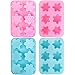 Holicolor Silicone Soap Mold - 2 Snowflake Cake Soap Handmade Christmas Biscuit, Chocolate, Ice Cube Mold for DIY Homemade Craft Cake