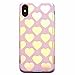 YeLoveHaw XS Case for Girls, Glitter Sparkle Bling Cute Shell Phone Case with Laser Love-Hearts Pattern [Flexible Soft, Slim Fit, Full Protective Cover] for XS/X 5.8 Inch (Pink)