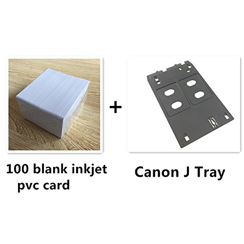 Buy Yarong Inkjet PVC Card Tray for Canon "J Tray" Printers +100pcs inkjet printable white