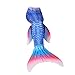Wentas Girls Princess Sparkle Mermaid Tail 3pcs Sets Swimmable Bikini Swimwear