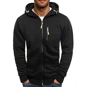 SXZG Autumn and Winter New Men Jacquard Sweater Men Sports and Fitness Cardigan Hooded Jacket