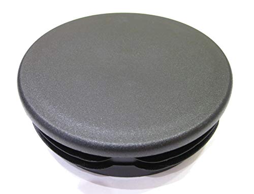 4 Pack: 4 Inch Round Black Plastic Tubing Plug, Tube Pipe Hole Insert, Steel Fence Post Cover, Furniture Finishing End Cap