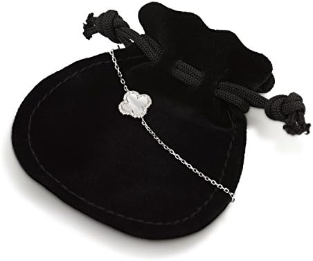 Retorica Silver Clover Bracelet - Mother of Pearl Pendant in 925 Sterling Silver