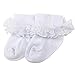 Delebao Baby Girl Infant Satin Mary Jane Baptism Shoes Dance Ballerina Slippers (0-6 Months, Shoes & Socks)