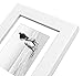 4x6 White Picture Frame - Made to Display Pictures 3x4 with Mat or 4x6 Without Mat - Glass Front, Easel Back, Ready to Display on Desktop or Hang