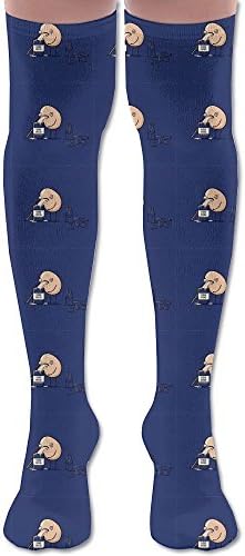 Funny Drunk Egg Nog Over Knee High Socks Sports Athletic Casual Tube