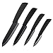 Ceramic Knife Set Kitchen Knife Cutlery Set Rust Proof Stain Resistance Ceramic Blade Set (6 Pieces Knife Set with Holder-Black2)