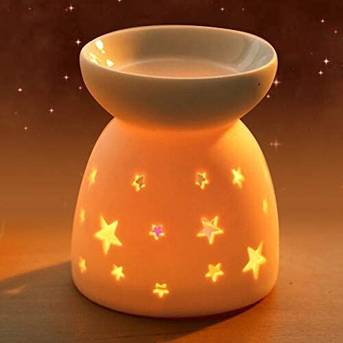 Night Fragrance Lamp Ceramic Essence Oil Burner Candle Incense Aromatherapy Stove Oil Diffuser Tea Light Holder Candle Holders(3#)