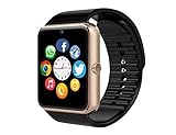 Smart Watch,Luluking YG8 Sweatproof Smart Watch Phone for Android Samsung S5 S6 S7 Note 4 5 7 HTC Sony LG Google Pixel /Pixel XL and iPhone 5 5S 6 6 Plus 7 Smartphones (Gold Black)