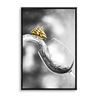 Framed Canvas Wall Art Goblet Canvas Prints Home Artwork Decoration for Living Room,Bedroom - 16x24 inches