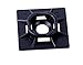 Gardner Bender MB-20UVB Cable Tie Mounting Base, 1 Inch. x 1 Inch., Wire / Cord Management Industrial and Household Use, 100 Pk., UV Resistant Black
