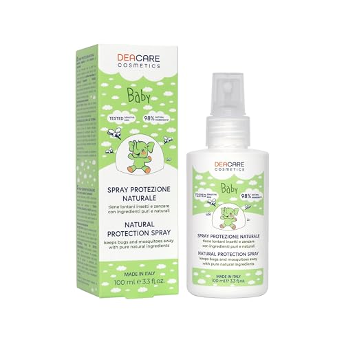 Deacare Baby Spray for Protecting Mosquitoes and Natural Insects, Protective Spray for Children with Citronella Essential Oil, Pure and Natural Ingredients, Dermatologically Tested Sensitive Skin – 100 ml