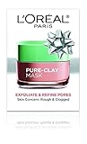 L'Oréal Paris Skincare Pure-Clay Face Mask with Red Algae for Clogged Pores to Exfoliate And Refine Pores, Holiday Gift, 1.7 oz.