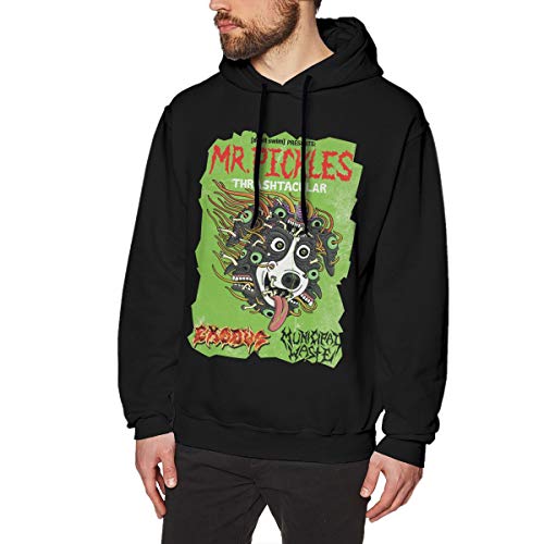 RHZTPYRDE Mr Pickles Men's Hooded Sweatshirt Black L